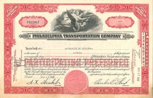 Philadelphia Transportation Co. - Stock Certificate